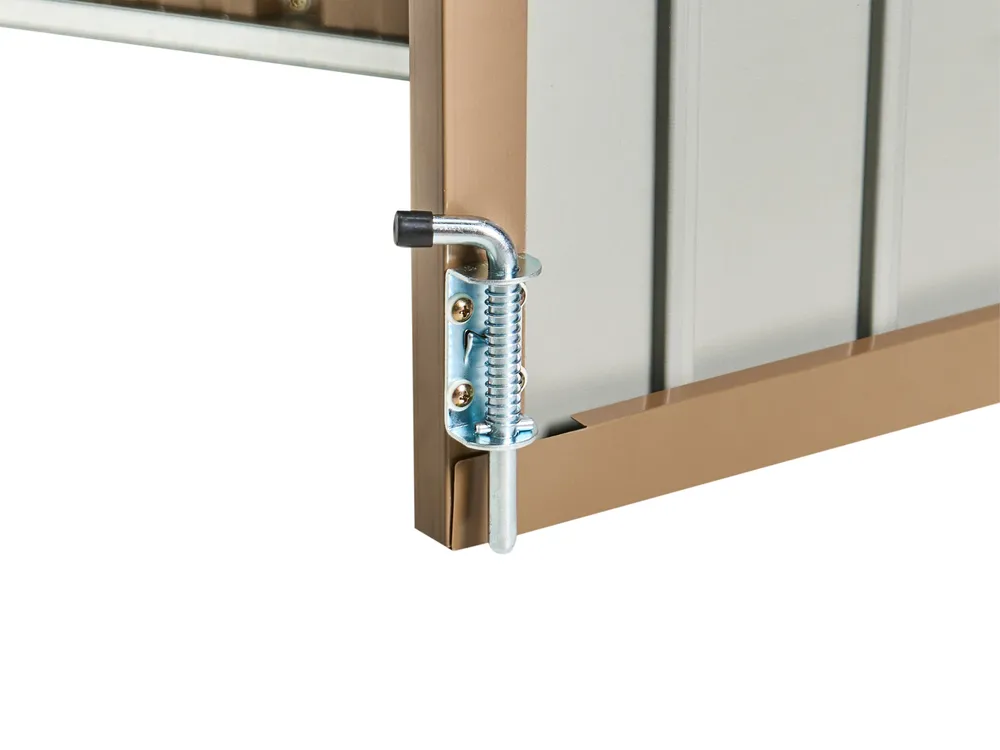 Pro-Tect Nocciano 10'x7' Double Hinged Metal Shed - Warm Brown Grey - Image 14