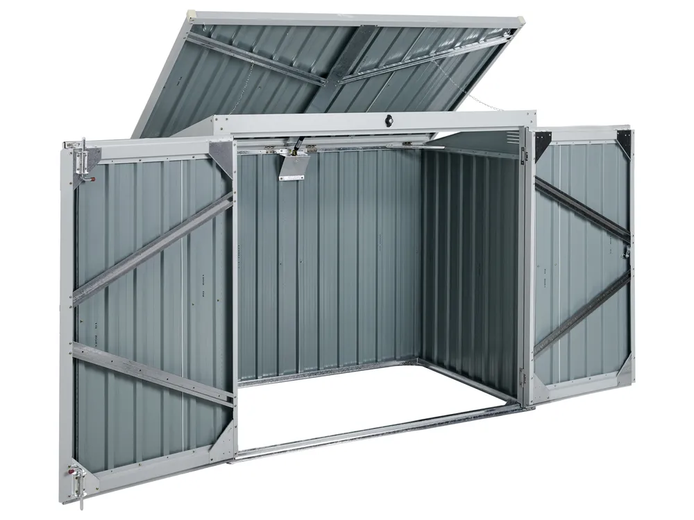 Pro-Tect Moena 5'x3' Metal Storage Cabinet - Light Grey - Image 7