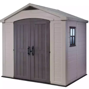 Keter 8'x6' Factor Heavy Duty Plastic Garden Shed - Beige