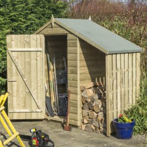 Rowlinson Timber 4'x3'* Oxford Shiplap Apex Shed (with 2' Lean To Add On)