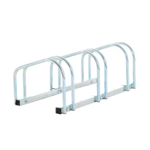 HOMCOM Small Metal Bicycle Parking Rack - Silver