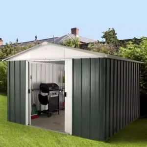 Yardmaster 10' x 13' Apex Metal Shed - Emerald