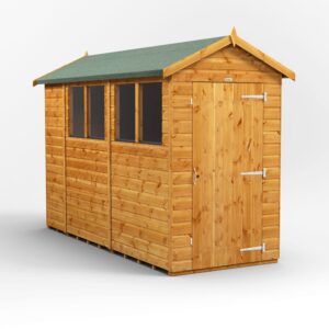 Power 10'x4' Tongue and Groove Timber Apex Shed (window or windowless) (single or double door)