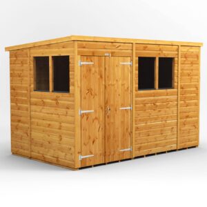 Power 10'x6' Tongue and Groove Timber Pent Shed (window or windowless) (single or double door)