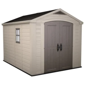 Keter 8'x11' Factor Heavy Duty Plastic Garden Shed - Beige