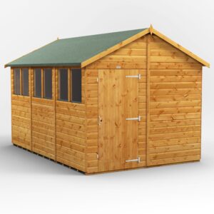 Power 12'x8' Tongue and Groove Timber Apex Shed (window or windowless) (single or double door)