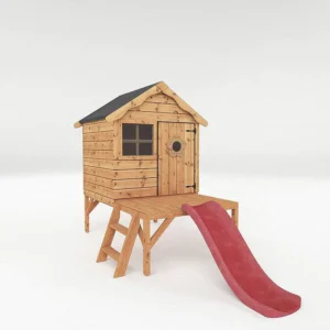 Mercia Timber Snug Playhouse, Tower & Slide