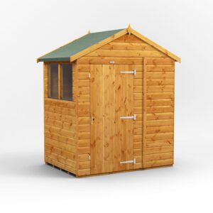 Power 4'x6' Tongue and Groove Timber Apex Shed (window or windowless) (single or double door)