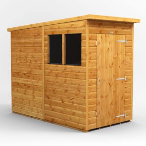 Power 4'x8' Tongue and Groove Timber Pent Shed (window or windowless) (single or double door)