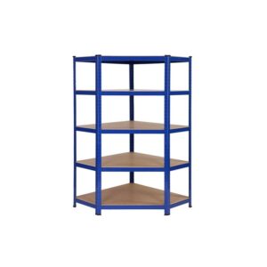 Pro-Tect 5 Tier Adjustable Powder Coated Corner Unit WorkBench- Blue (PTBLCRN)