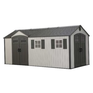 Lifetime 17.5x8 Heavy Duty Plastic Shed - Dual Entry