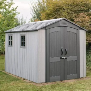 Lifetime 7x12 Heavy Duty Plastic Shed- Storm Dust X