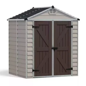 Palram 6x5 Canopia Skylight Plastic Apex Shed - Tan
