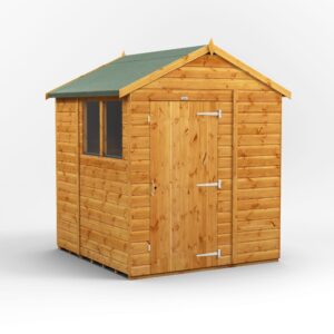 Power 6'x6' Tongue and Groove Timber Apex Shed (window or windowless) (single or double door)