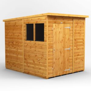 Power 6'x8' Tongue and Groove Timber Pent Shed (window or windowless) (single or double door)