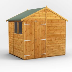Power 6'x8' Tongue and Groove Timber Apex Shed (window or windowless) (single or double door)