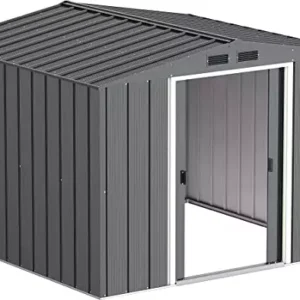 Sapphire 8x8 Metal Apex Garden Shed - Grey