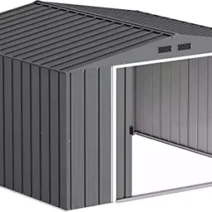 Sapphire 10x10 Metal Apex Garden Shed  -Grey