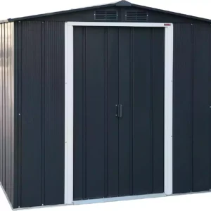 Sapphire 6x6 Metal Apex Garden Shed - Grey