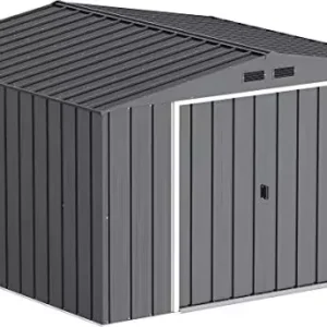 Duramax Eco 10x10 Metal Apex Garden Shed  -Grey
