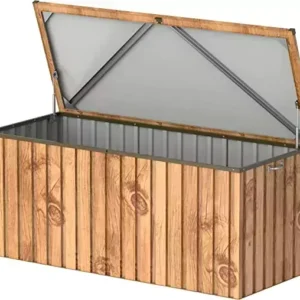 Duramax Eco Metal Cushion Storage Box 6x2 Wood Grain