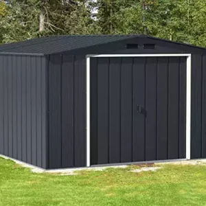 Duramax Eco 10x12 Metal Apex Garden Shed  -Grey