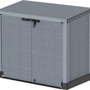 Duramax Storeaway Flat Lid Plastic Bin Store - Double Cedar Grain