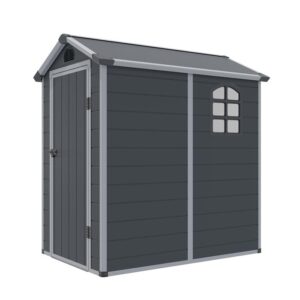 Airevale 4x6 Plastic Apex Shed - Dark Grey