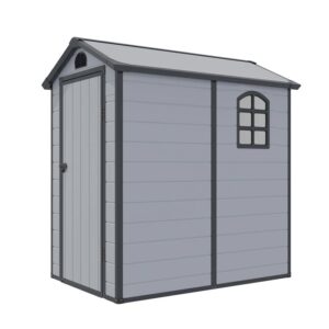 Airevale 4x6 Plastic Apex Shed - Light Grey