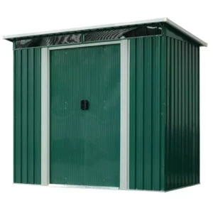 OutSunny 8.5x4 Pent Metal Shed - Green.