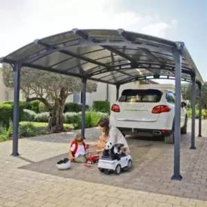 Palram - Canopia 12' x 17' Aluminium Curved Carport Arcadia 5000 Grey