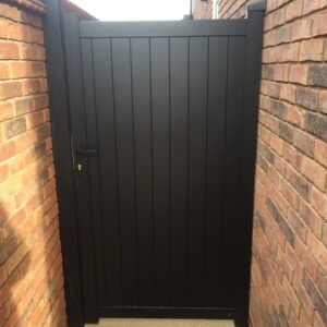 Readymade - Vertical Pedestrian Gate 800mmx1800mm Black or Grey