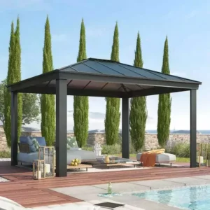Palram - Dallas 12'x 14' 4300 Metal Garden Gazebo