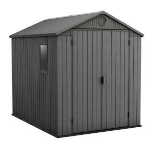 Keter 6'x8' Darwin Heavy Duty Plastic Garden Shed -  Grey