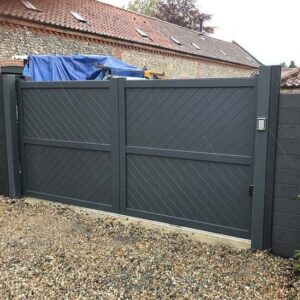 Readymade - Driveway Gate Diagonal 3000mmx1800mm Black or Grey