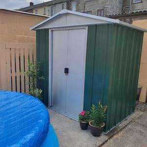 Yardmaster 6' x 4'5" Apex Metal Shed - Emerald
