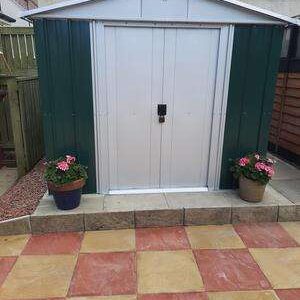 Yardmaster 8' x 6' Apex Metal Shed - Emerald