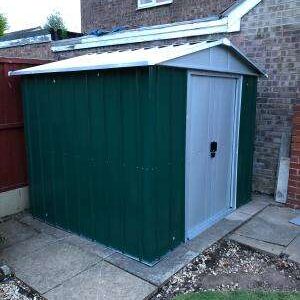 Yardmaster 8' x 7' Apex Metal Shed - Emerald