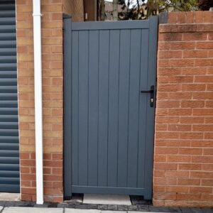 Readymade - Vertical Pedestrian Gate 850mmx1800mm Black or Grey