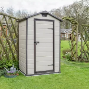 Keter 4' x 3' Manor Plastic Garden Storage Shed - Beige