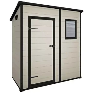 Keter 6' x 4' Manor Plastic Pent Garden Storage Shed - Beige
