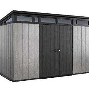 Keter 11'x 7' Artisan Heavy Duty Plastic Pent Shed - Grey