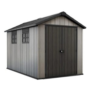 Keter 7.5' x 11' Oakland Heavy Duty Plastic Shed - Grey