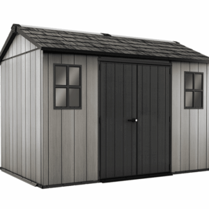 Keter 11'x 7.5' Oakland Heavy Duty Plastic Shed - Grey Single Entrance