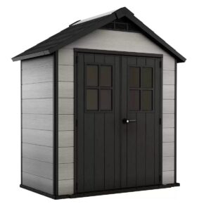 Keter 7.5' x 4' Oakland Heavy Duty Plastic Shed - Grey