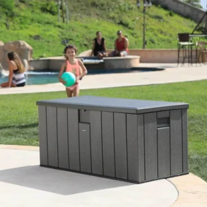 Lifetime 568L Heavy Duty Plastic Outdoor Storage Deck Box - Grey