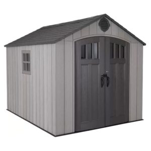 Lifetime 8x10 Heavy Duty Plastic Shed - Storm Dust