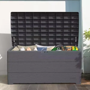 Duramax Cedargrain Durabox Plastic Storage Box 416 Litre - Grey