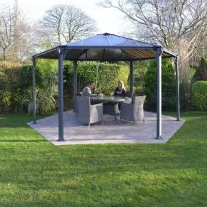 Palram - Canopia 13'x 15' Monaco Hexagon Metal Garden Gazebo