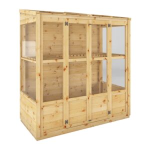 Mercia 6'x3' Timber Traditional Tall Wall Greenhouse